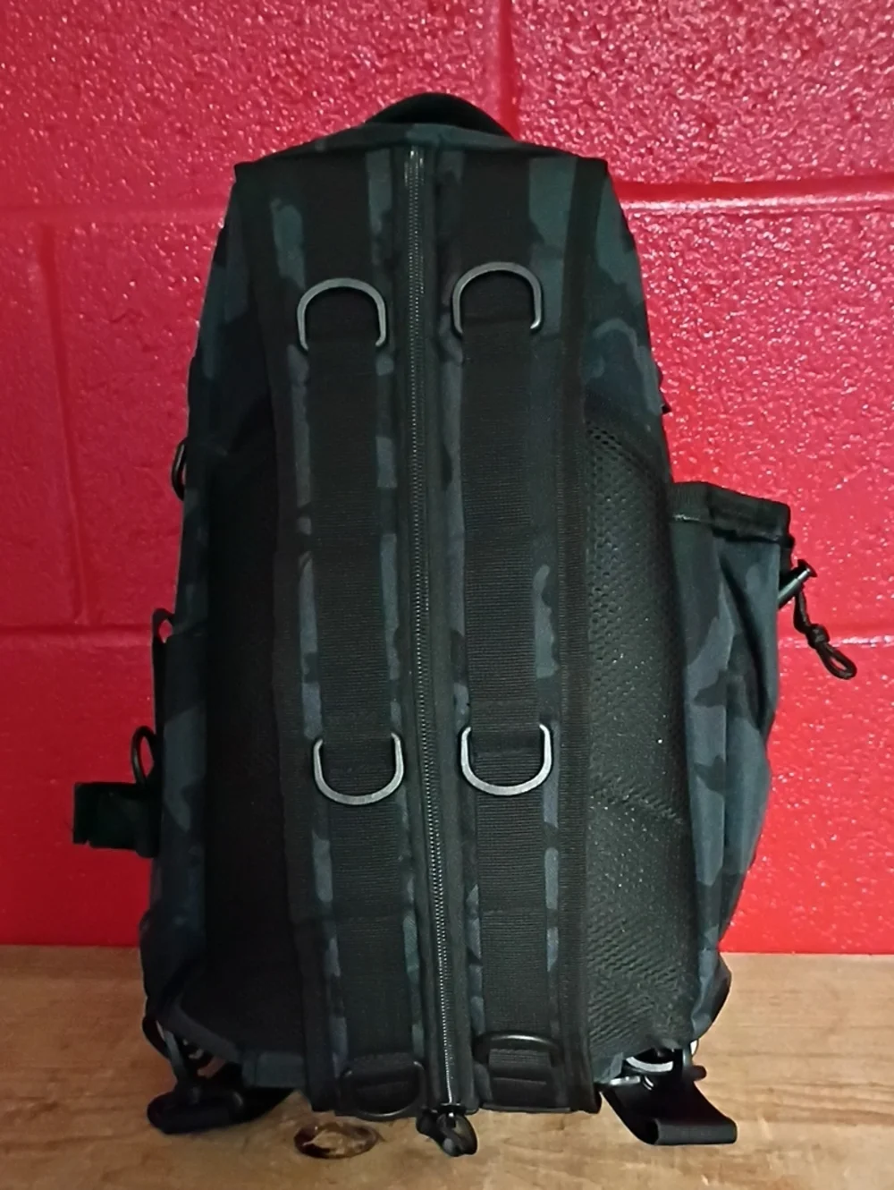 Black Camo Tactical Sling Backpack